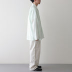 ORGANIC PERU PIMA COTTON LOAN OPEN COLLAR SHIRT #GREEN [A24A-18SH03C]