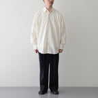 ORGANIC GIZA TYPEWRITER COMFORT FIT SHIRT #ECRU [A24A-09SH01C]