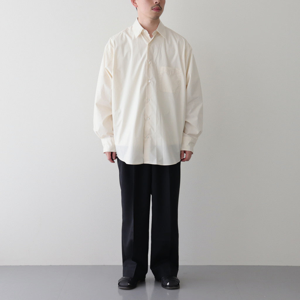 ORGANIC GIZA TYPEWRITER COMFORT FIT SHIRT #ECRU [A24A-09SH01C]