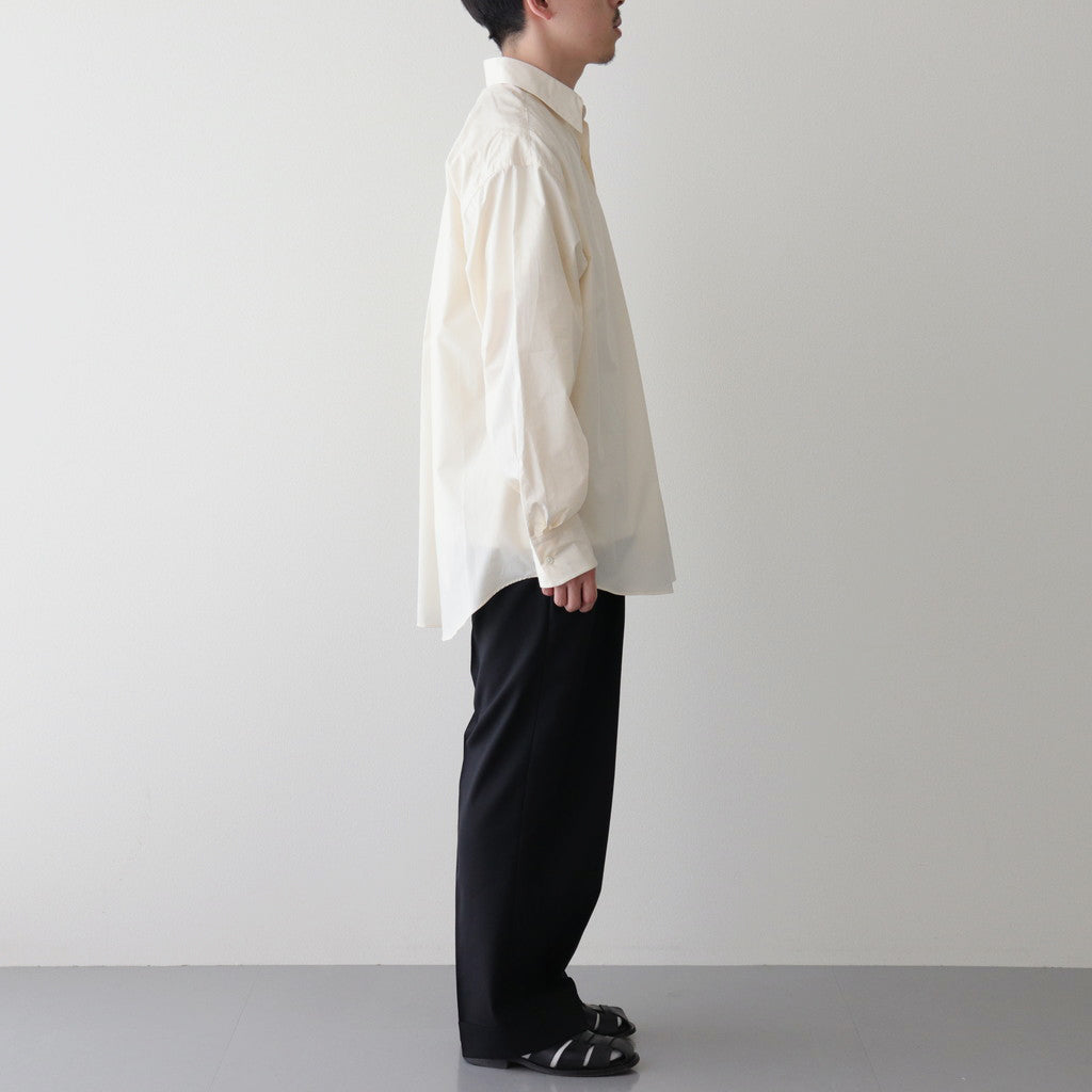 ORGANIC GIZA TYPEWRITER COMFORT FIT SHIRT #ECRU [A24A-09SH01C]