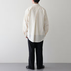 ORGANIC GIZA TYPEWRITER COMFORT FIT SHIRT #ECRU [A24A-09SH01C]