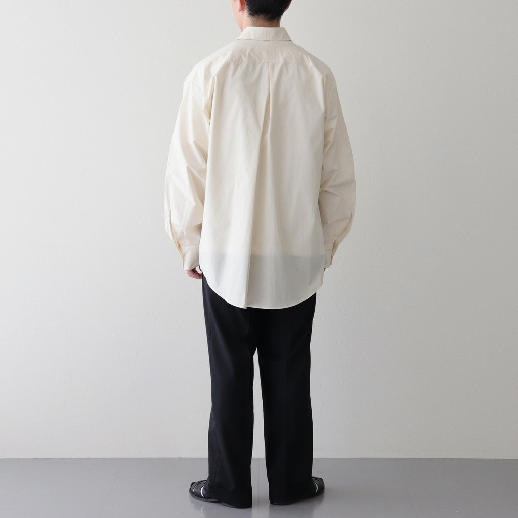 ORGANIC GIZA TYPEWRITER COMFORT FIT SHIRT #ECRU [A24A-09SH01C]