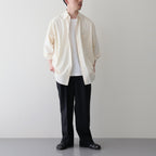 ORGANIC GIZA TYPEWRITER COMFORT FIT SHIRT #ECRU [A24A-09SH01C]