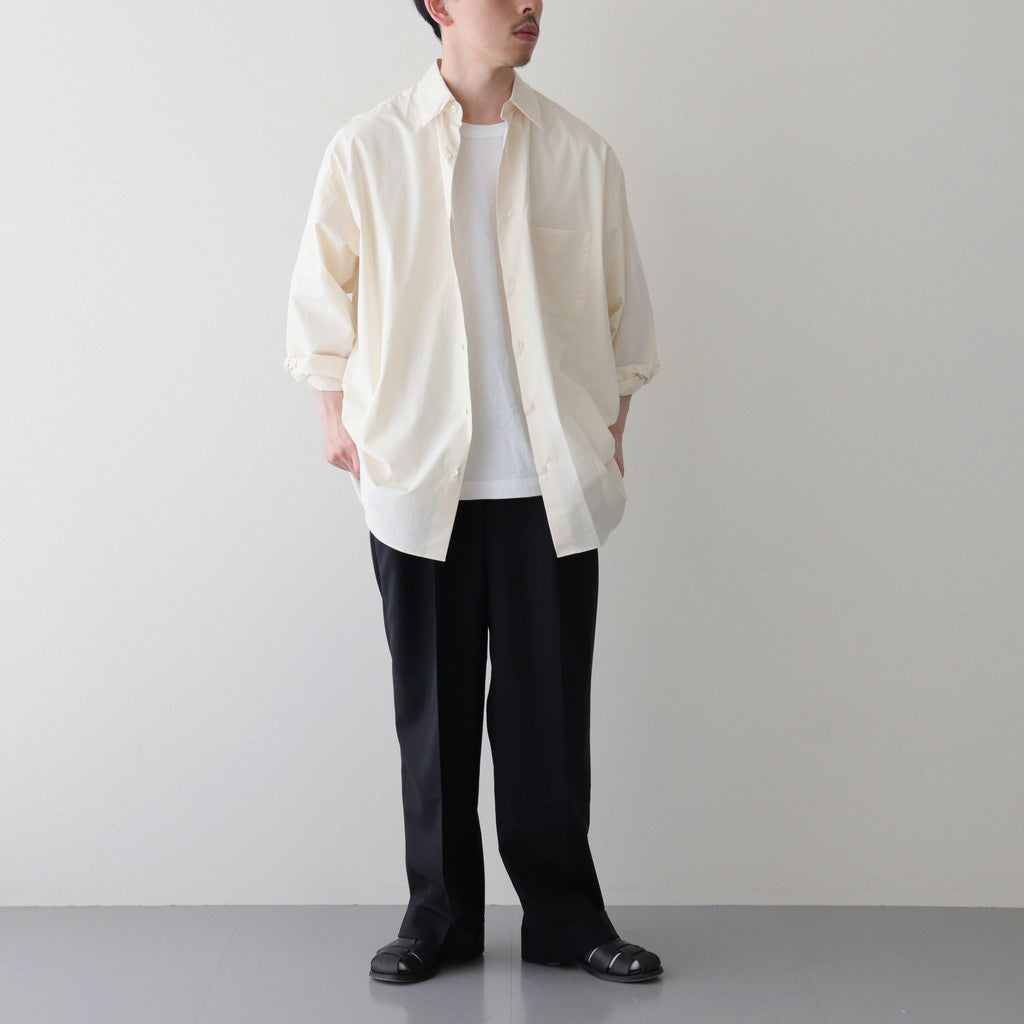 ORGANIC GIZA TYPEWRITER COMFORT FIT SHIRT #ECRU [A24A-09SH01C]