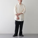 ORGANIC GIZA TYPEWRITER COMFORT FIT SHIRT #ECRU [A24A-09SH01C]