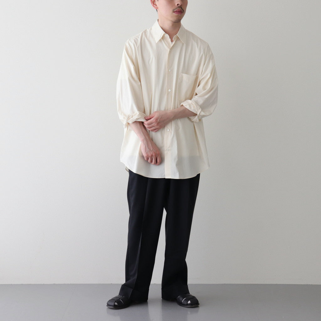 ORGANIC GIZA TYPEWRITER COMFORT FIT SHIRT #ECRU [A24A-09SH01C]