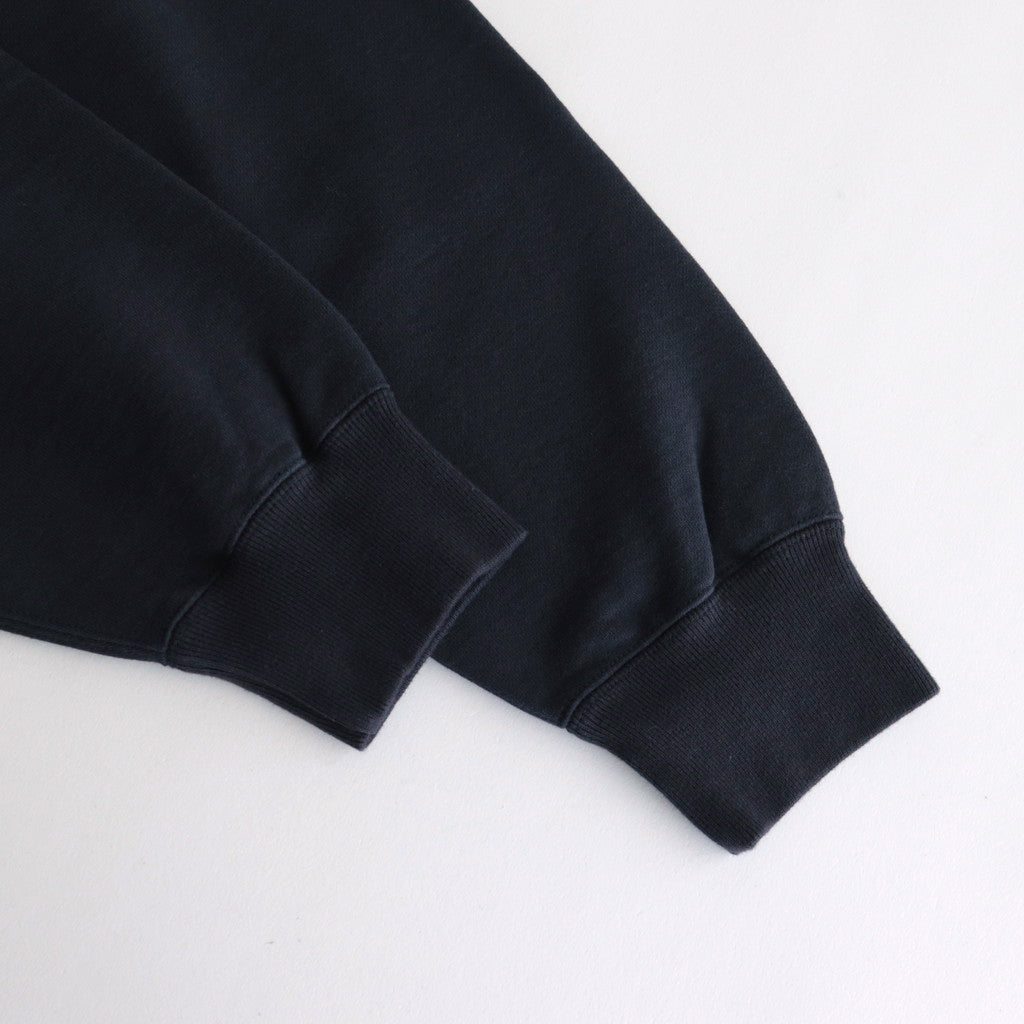 ORGANIC COTTON BLEND HEAVY WEIGHT FLEECE CREW NECK #NAVY [17031 66306]