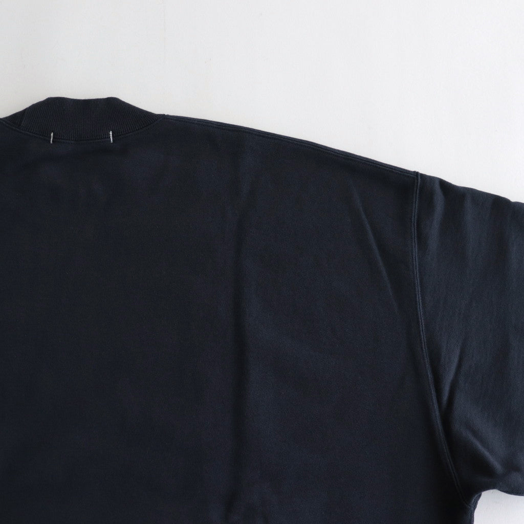 ORGANIC COTTON BLEND HEAVY WEIGHT FLEECE CREW NECK #NAVY [17031 66306]