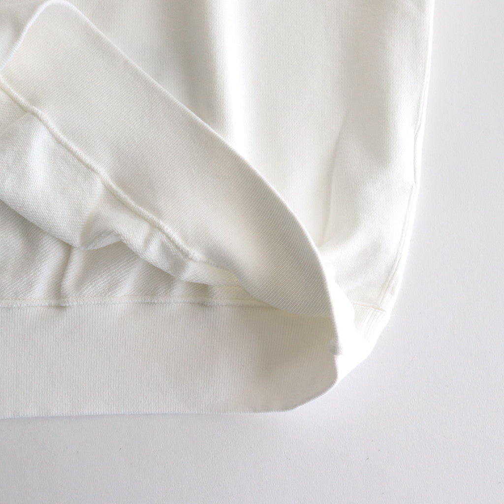 ORGANIC COTTON BLEND HEAVY WEIGHT FLEECE CREW NECK #WHITE [17031 66306]