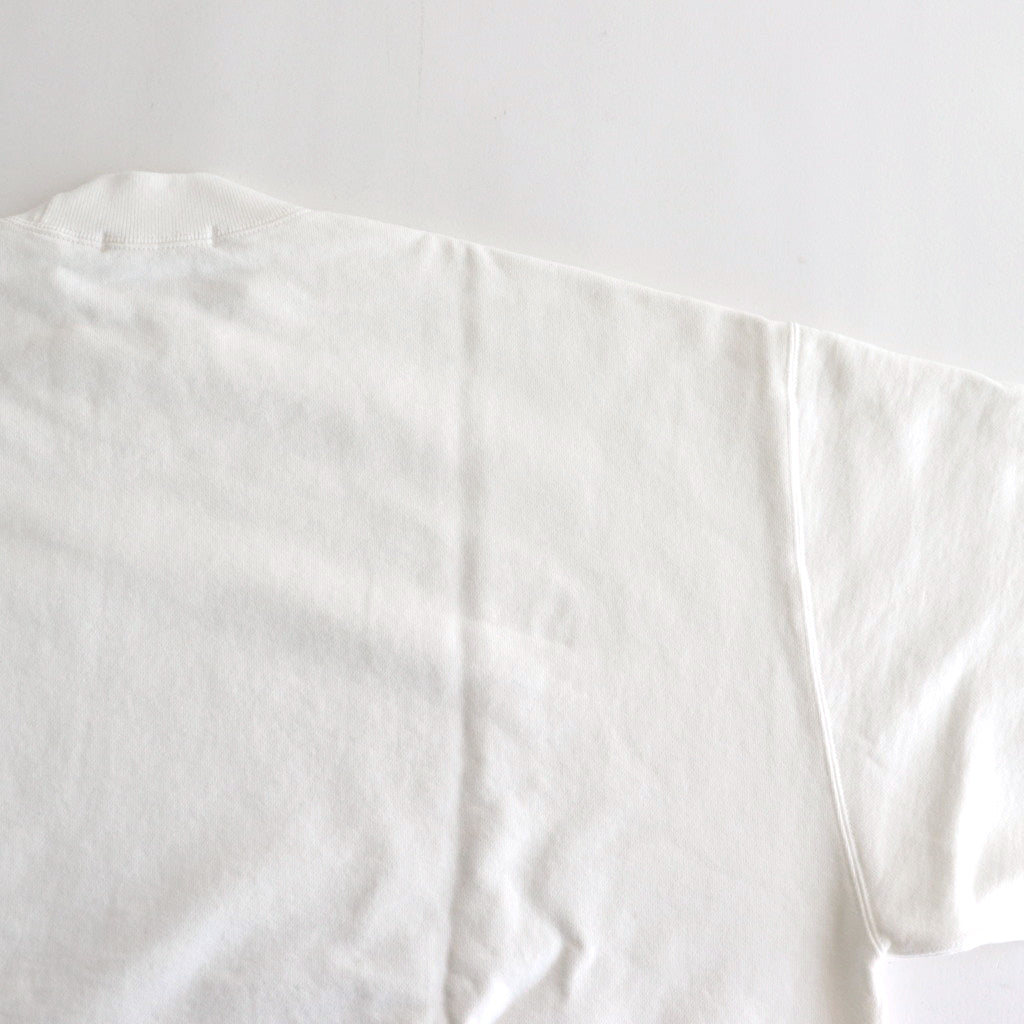 ORGANIC COTTON BLEND HEAVY WEIGHT FLEECE CREW NECK #WHITE [17031 66306]