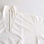 ORGANIC COTTON BLEND HEAVY WEIGHT FLEECE HALF ZIP #WHITE [17032 66326]