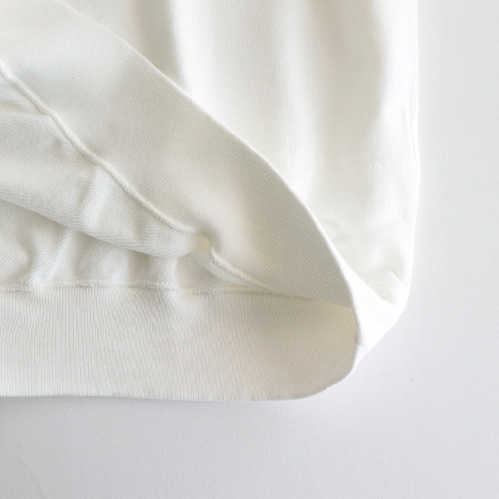 ORGANIC COTTON BLEND HEAVY WEIGHT FLEECE HALF ZIP #WHITE [17032 66326]