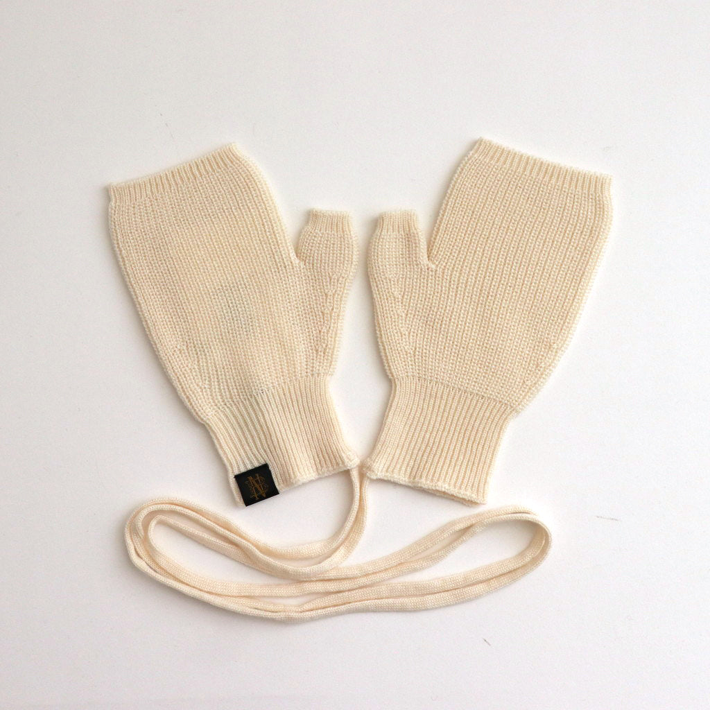 SOLID WOOL UNITE GLOVES #IVORY [BN-24FI-009]