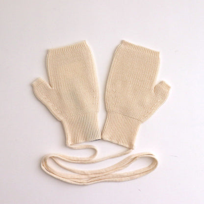 SOLID WOOL UNITE GLOVES #IVORY [BN-24FI-009]