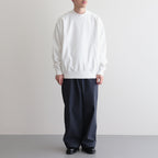 ORGANIC COTTON BLEND HEAVY WEIGHT FLEECE CREW NECK #WHITE [17031 66306]