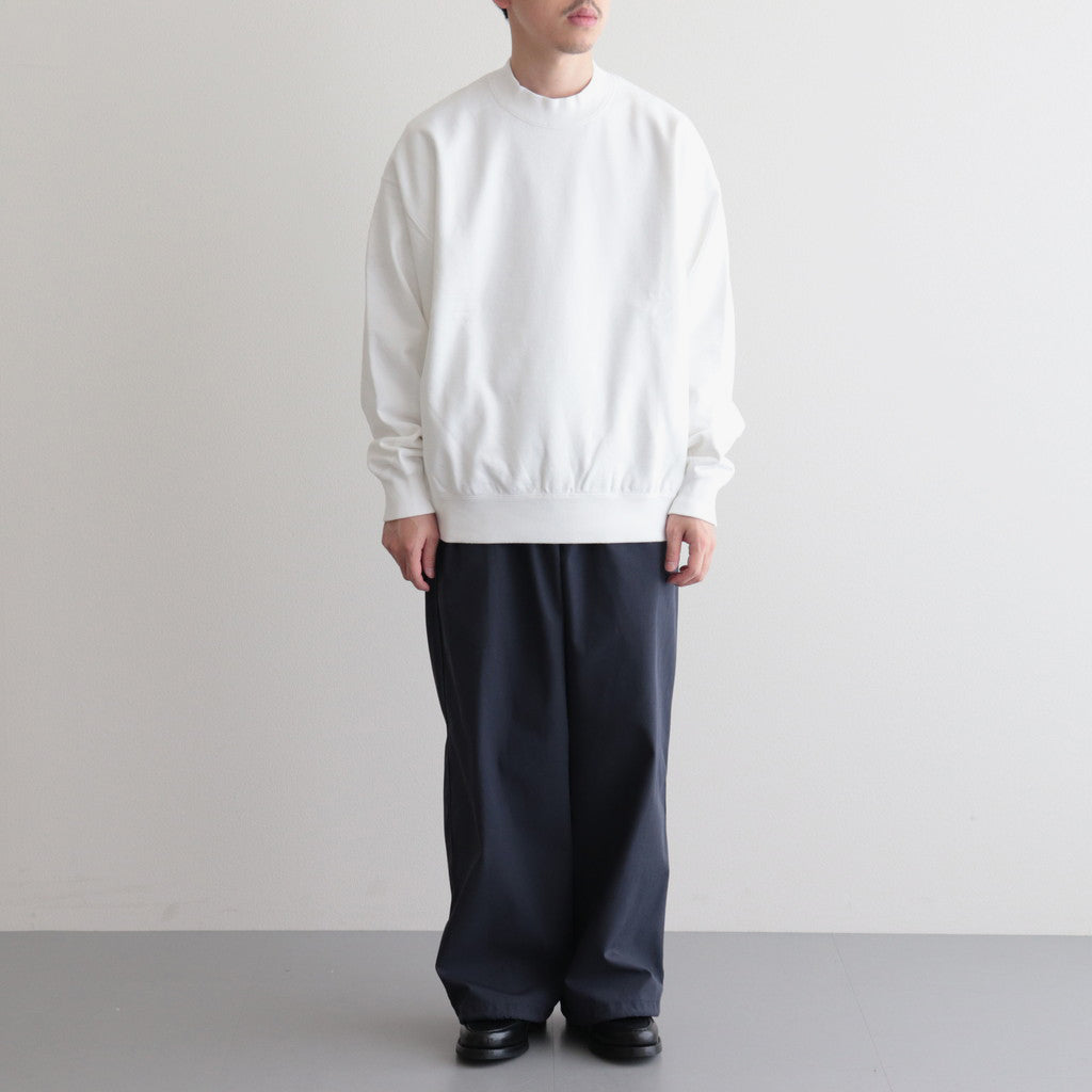 ORGANIC COTTON BLEND HEAVY WEIGHT FLEECE CREW NECK #WHITE [17031 66306]