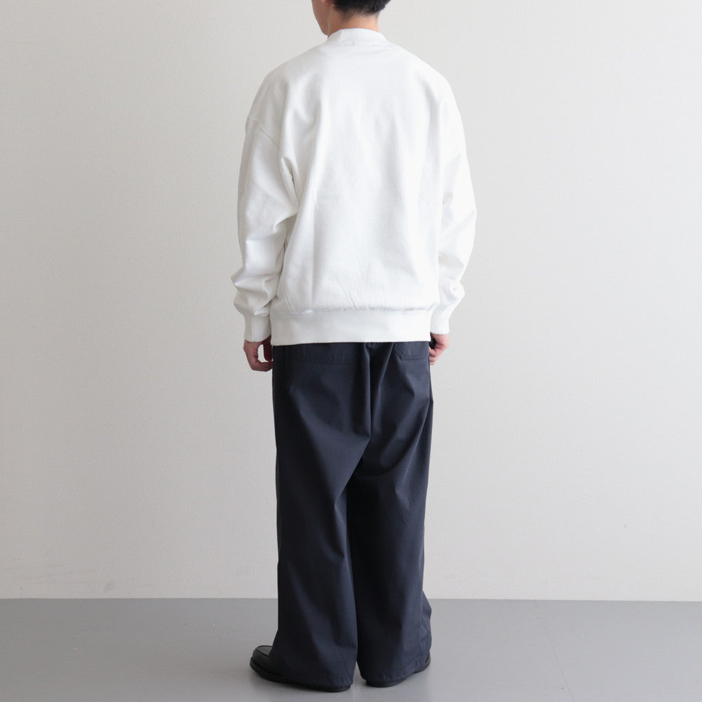 ORGANIC COTTON BLEND HEAVY WEIGHT FLEECE CREW NECK #WHITE [17031 66306]