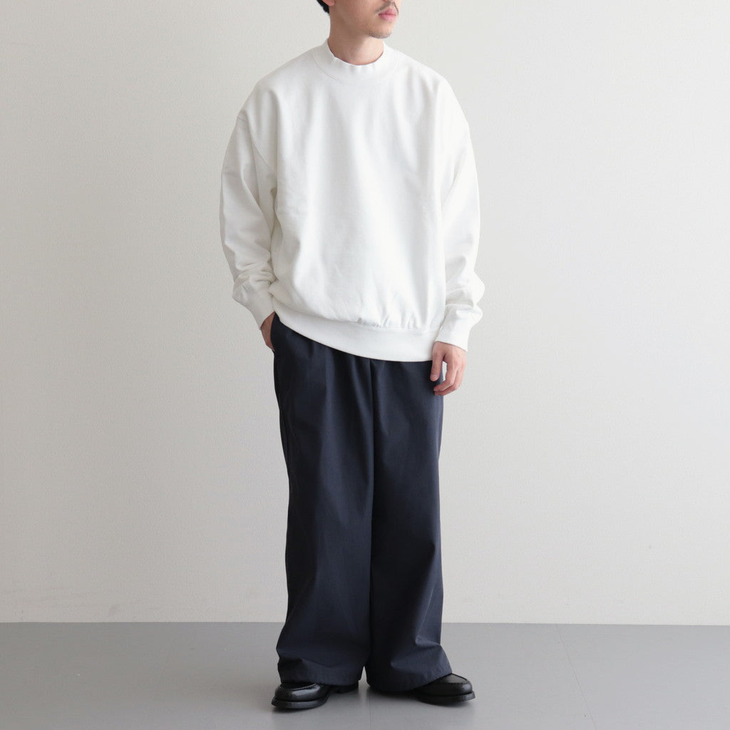 ORGANIC COTTON BLEND HEAVY WEIGHT FLEECE CREW NECK #WHITE [17031 66306]