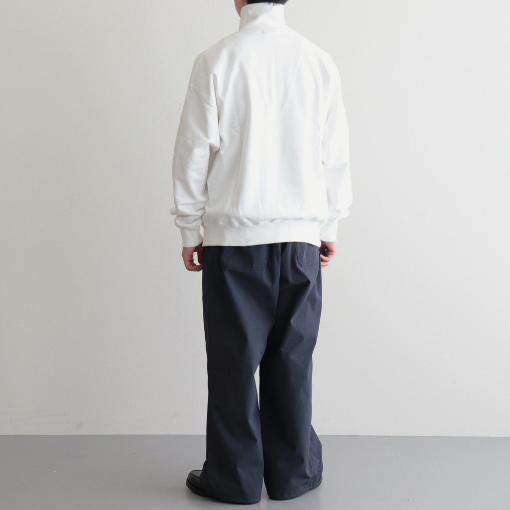 ORGANIC COTTON BLEND HEAVY WEIGHT FLEECE HALF ZIP #WHITE [17032 66326]