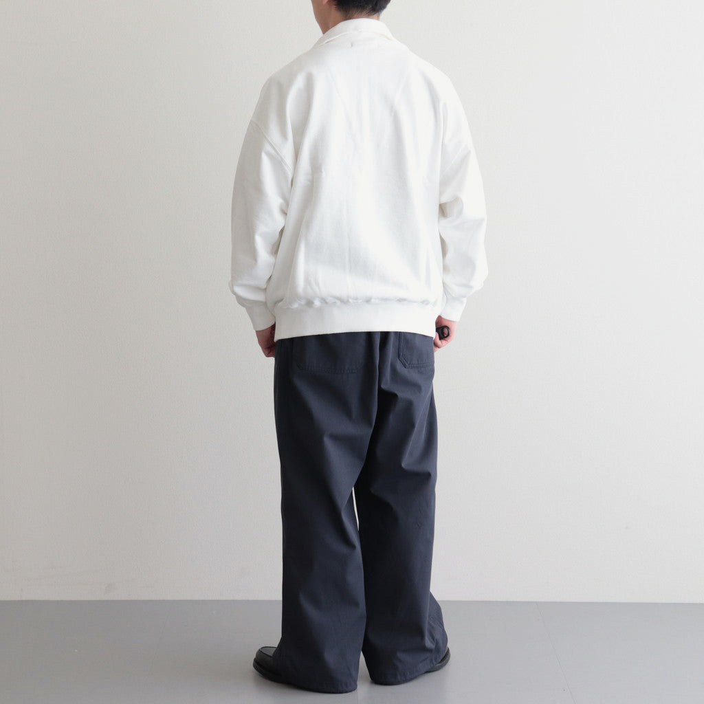 ORGANIC COTTON BLEND HEAVY WEIGHT FLEECE HALF ZIP #WHITE [17032 66326]