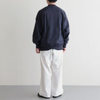 ORGANIC COTTON BLEND HEAVY WEIGHT FLEECE CREW NECK #NAVY [17031 66306]