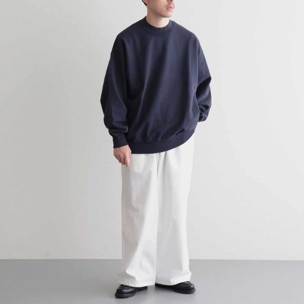 ORGANIC COTTON BLEND HEAVY WEIGHT FLEECE CREW NECK #NAVY [17031 66306]