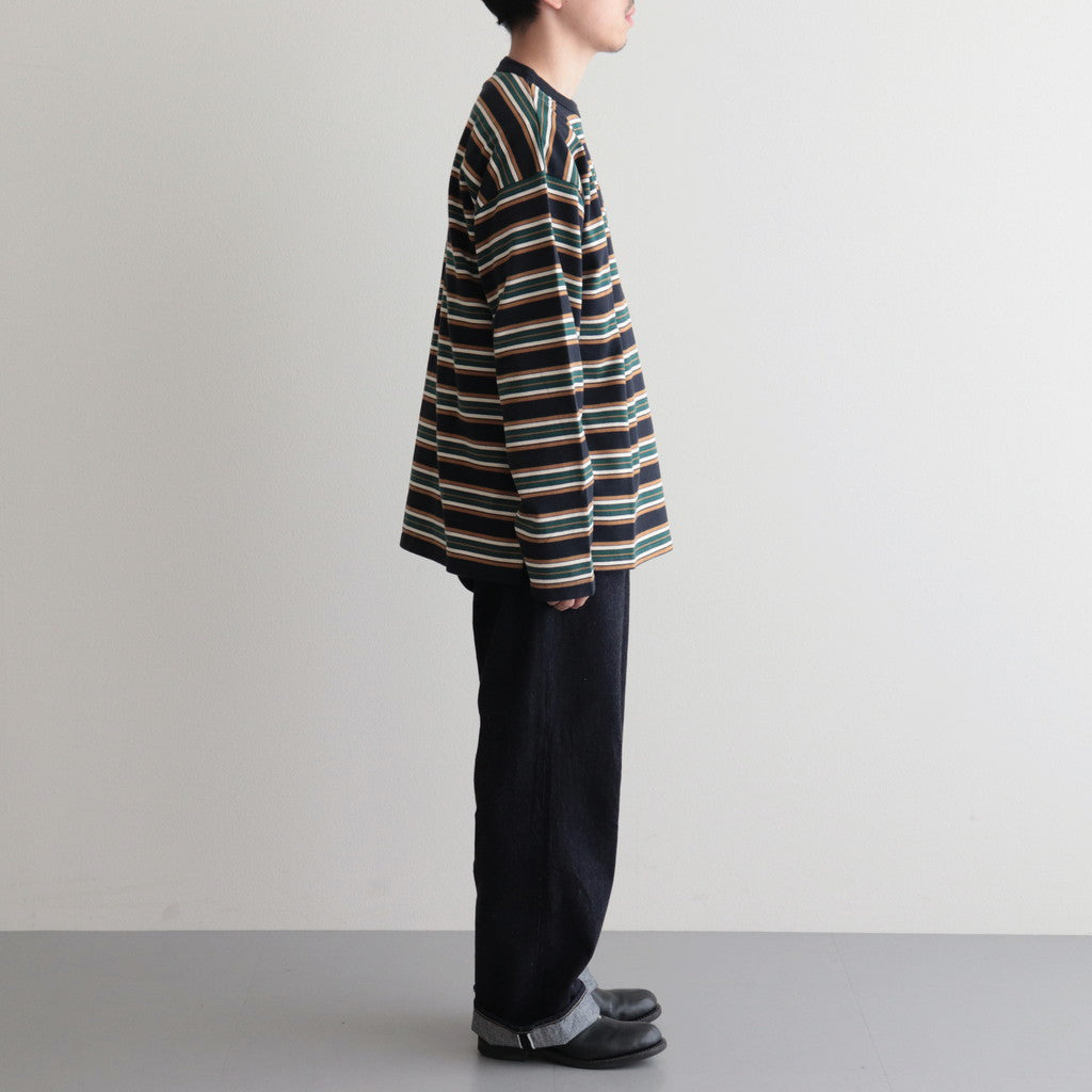 BORDER LS TOP #NAVYxIVORY [PMAQ-CL05]