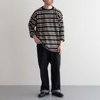 BORDER LS TOP #NAVYxIVORY [PMAQ-CL05]