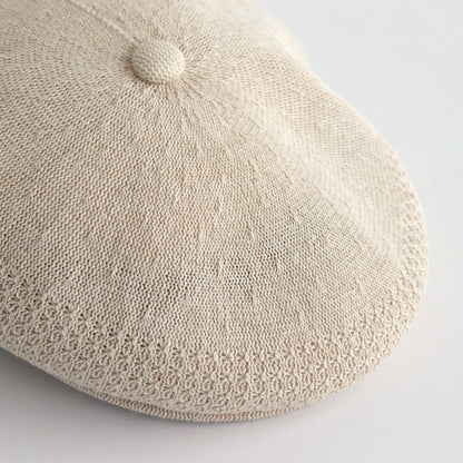 LINEN HUNTING CAP - GENTLEMAN #IVORY [V01015]