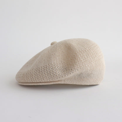 LINEN HUNTING CAP - GENTLEMAN #IVORY [V01015]