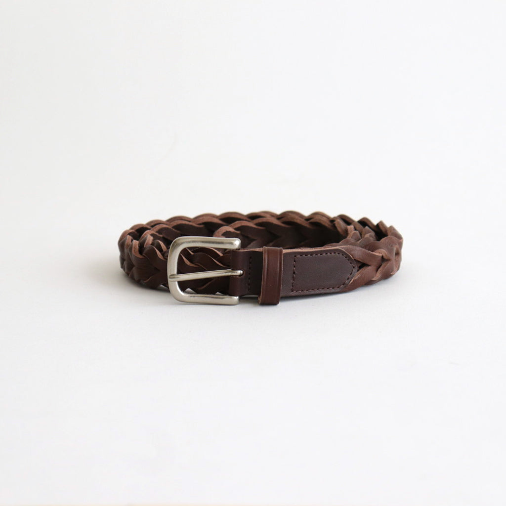 LEATHER MESH BELT #BROWN [PMAR-AC09]