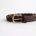 LEATHER MESH BELT #BROWN [PMAR-AC09]