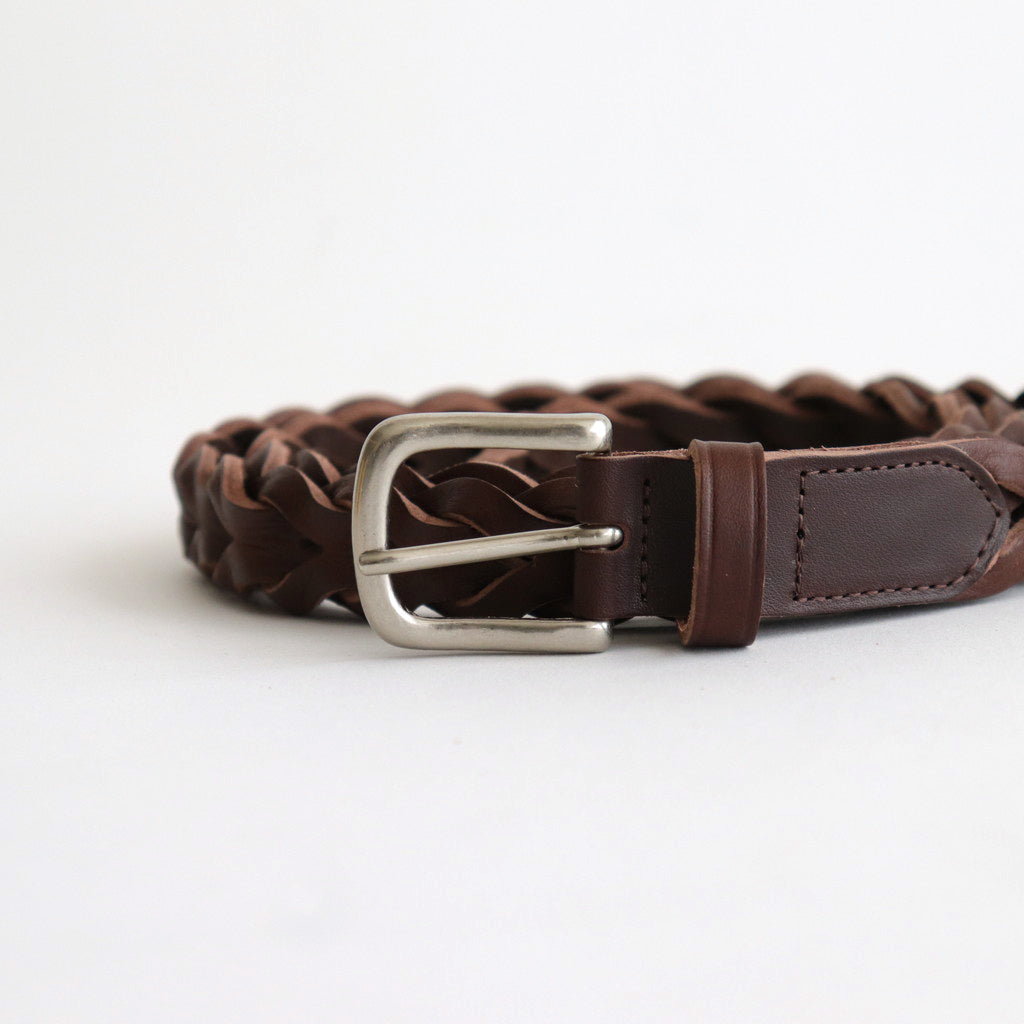 LEATHER MESH BELT #BROWN [PMAR-AC09]