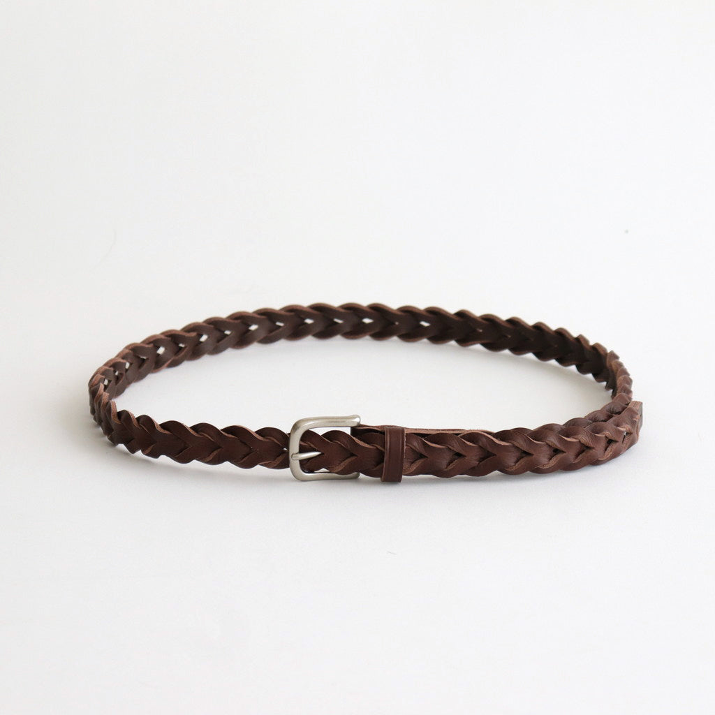LEATHER MESH BELT #BROWN [PMAR-AC09]