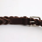 LEATHER MESH BELT #BROWN [PMAR-AC09]