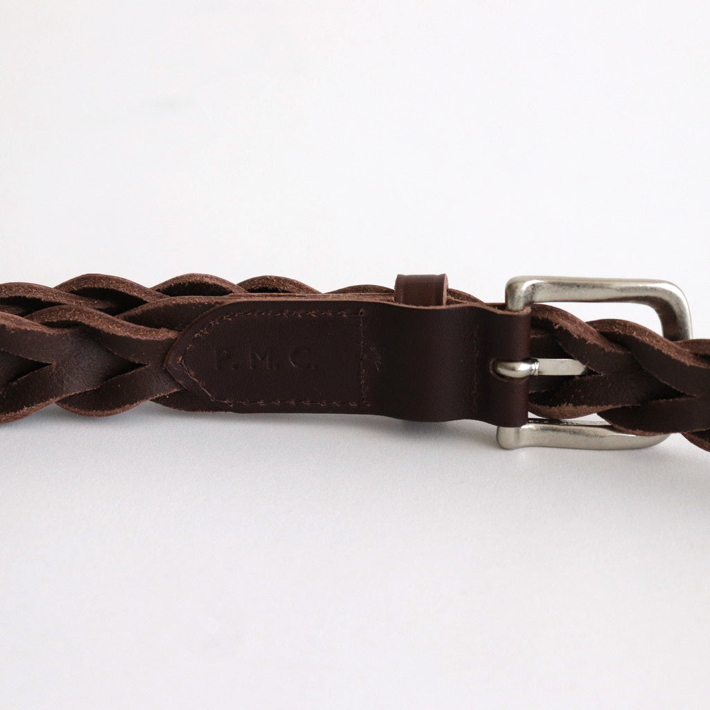 LEATHER MESH BELT #BROWN [PMAR-AC09]
