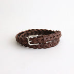 LEATHER MESH BELT #BROWN [PMAR-AC09]