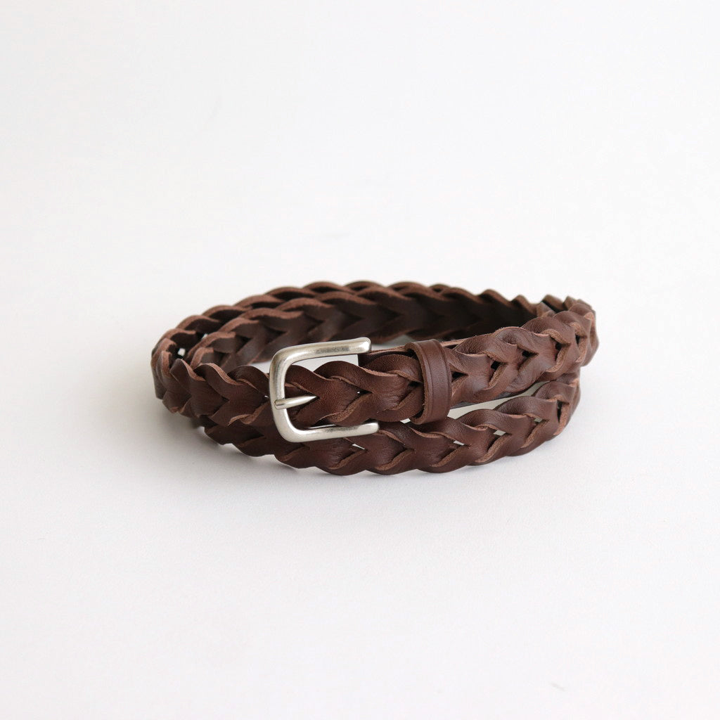 LEATHER MESH BELT #BROWN [PMAR-AC09]