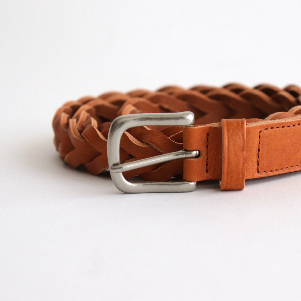 LEATHER MESH BELT #CAMEL [PMAR-AC09]