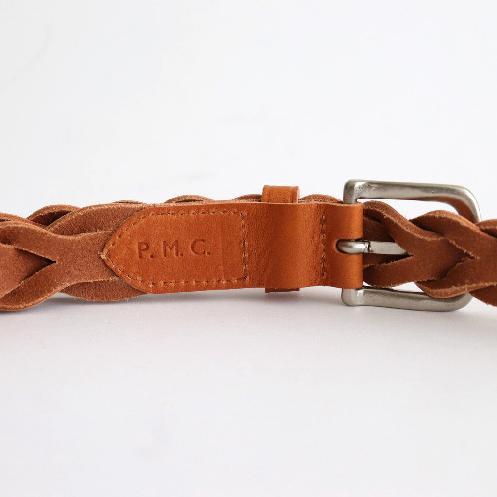 LEATHER MESH BELT #CAMEL [PMAR-AC09]