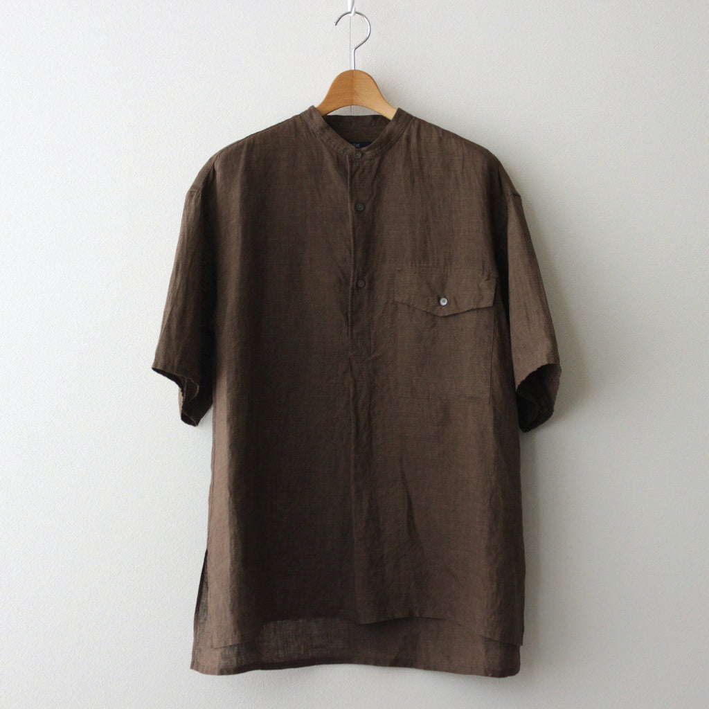 LINEN POPLIN SH #BROWN [17041 50048]