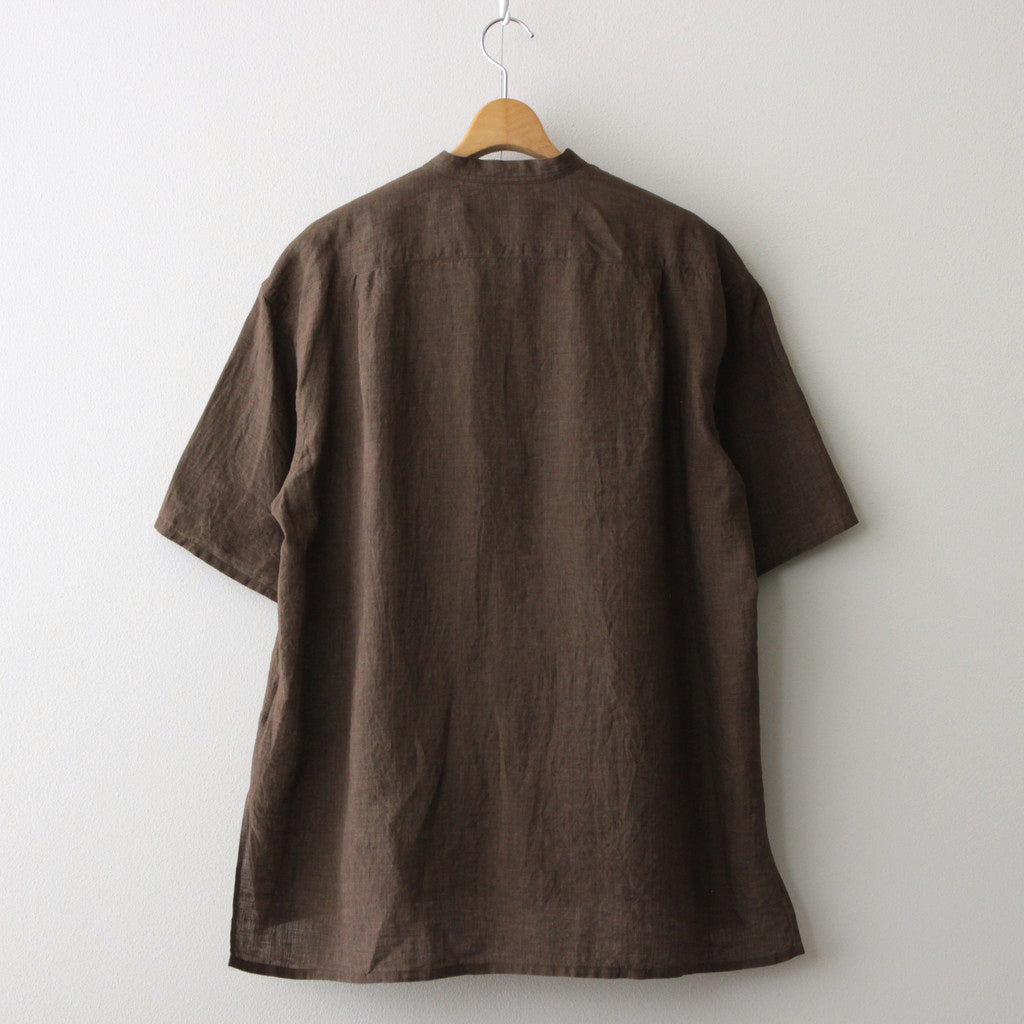 LINEN POPLIN SH #BROWN [17041 50048]