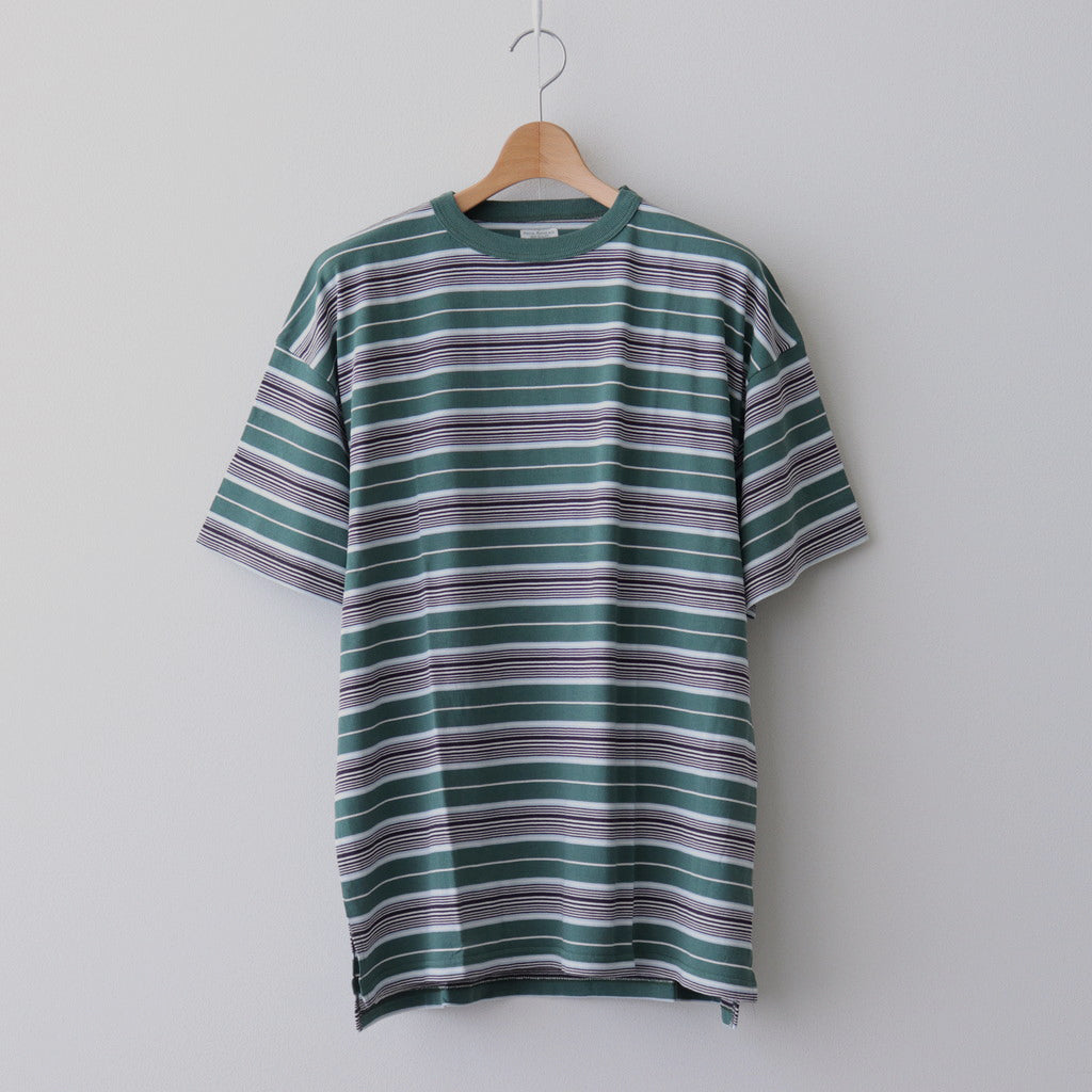 BORDER SS TOP #GREEN×NAVY [PMAR-CS02]