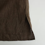 LINEN POPLIN SH #BROWN [17041 50048]