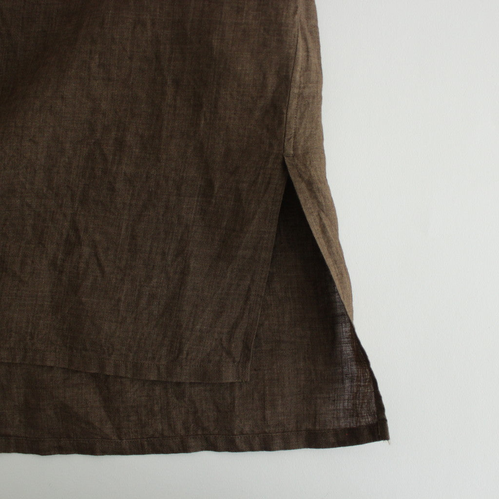 LINEN POPLIN SH #BROWN [17041 50048]