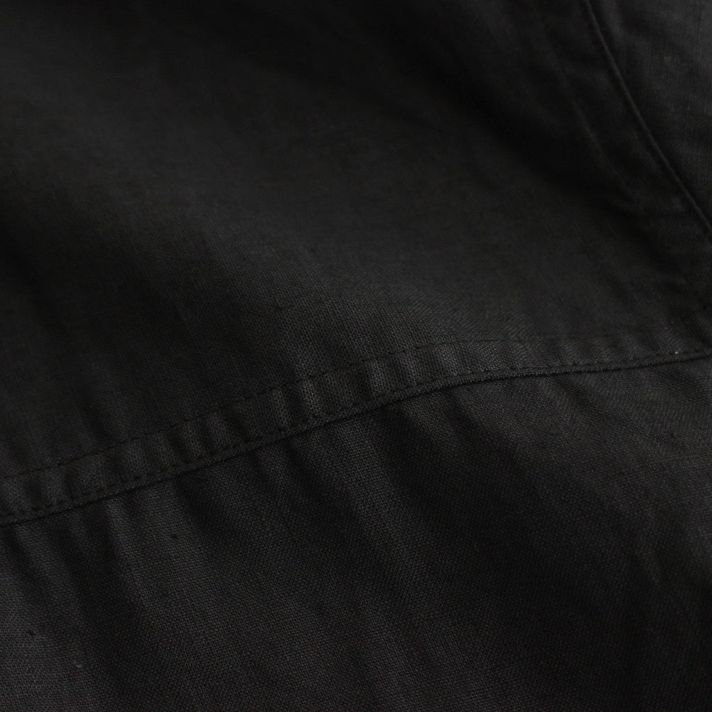 TRUCKER SHIRT-LINEN GARMENT DYE #INK BLACK [SH-LVND-004]