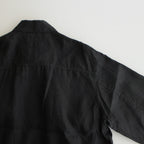 TRUCKER SHIRT-LINEN GARMENT DYE #INK BLACK [SH-LVND-004]