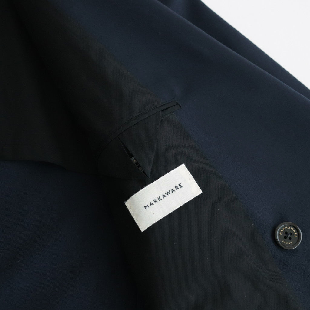 ORGANIC WOOL TROPICAL COMFORT W-BREASTED BLAZER #NAVY [A24A-08JK02C]