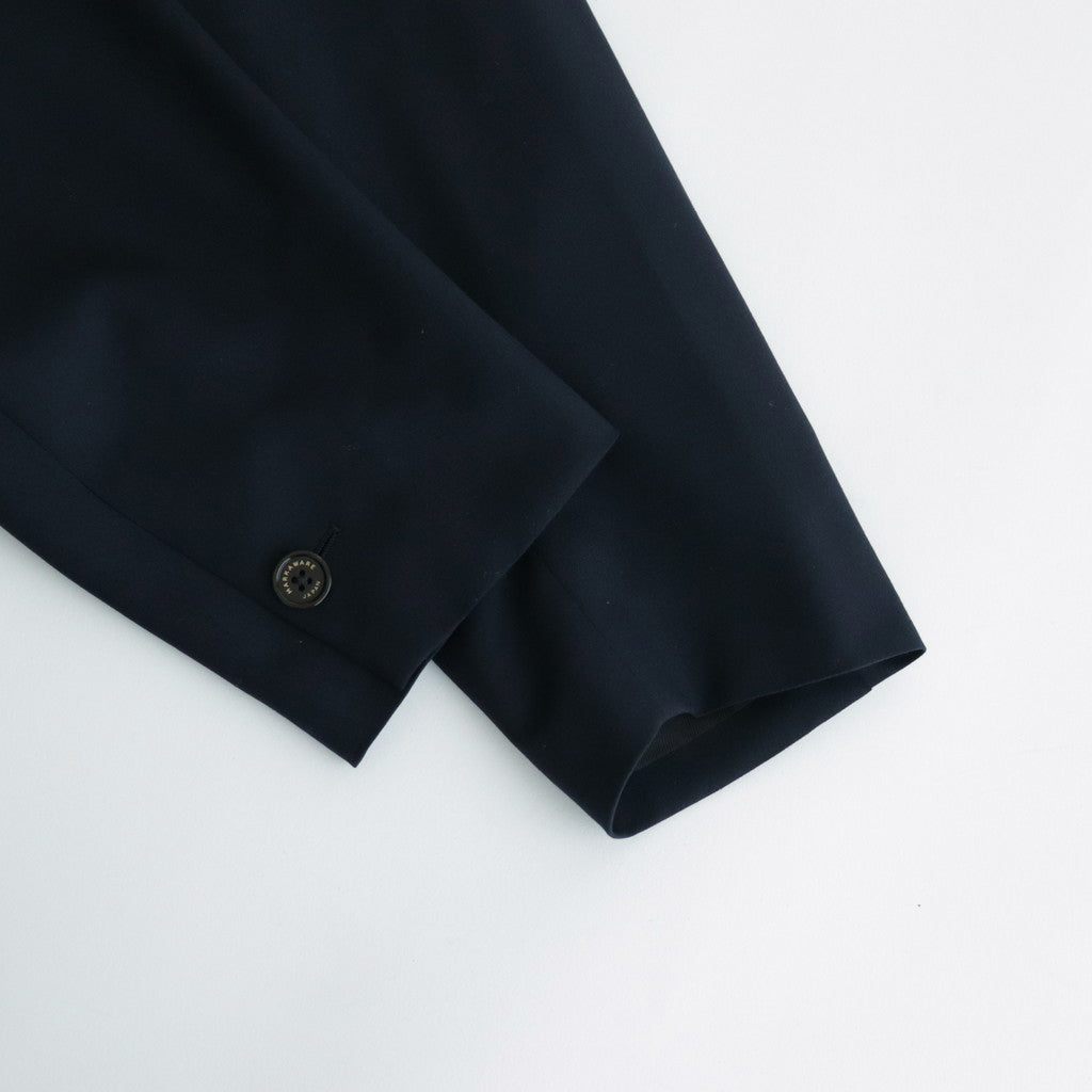 ORGANIC WOOL TROPICAL COMFORT W-BREASTED BLAZER #NAVY [A24A-08JK02C]