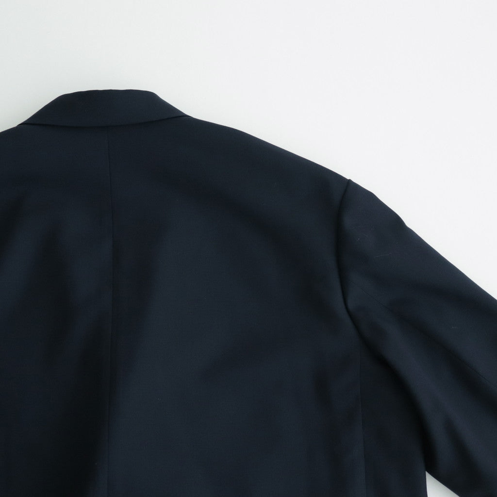 ORGANIC WOOL TROPICAL COMFORT W-BREASTED BLAZER #NAVY [A24A-08JK02C]